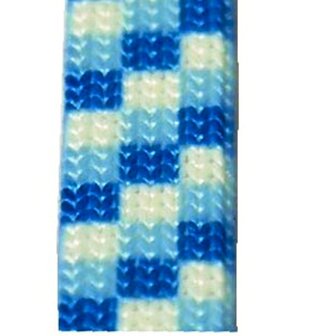 Showlijn Nylon Geblokt Blauw, 8 mm X 130 cm