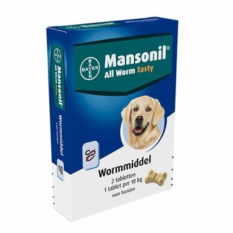 Bayer Mansonil All Worm Hond 2 tablet