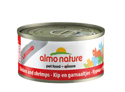 Almo Nature Kip met Garnaal blikje 70 gram