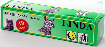 Linda Kattenbakzakken 51x46 cm, 10 stuks