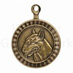 Bronzen Rashondenpenning Bull Terri&euml;r