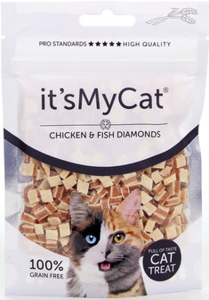 It&#039;s My Cat Chicken &amp; Fish Diamonds 50 gram