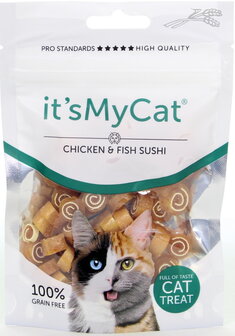It&#039;s My Cat Chicken &amp; Fish Sushi 50 gram