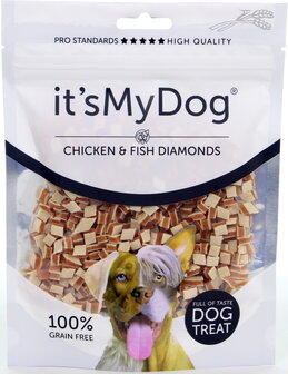 It&#039;s My Dog Chicken &amp; Fish Diamonds 85 gram