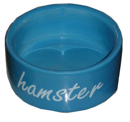 Hamster Eetbak Steen Blauw 6 cm.