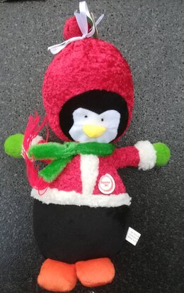 Kerstpinguin Pluche Met Piep