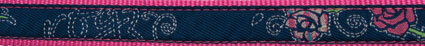 Rogz JellyBean Halsband Denim Roze, 11mm