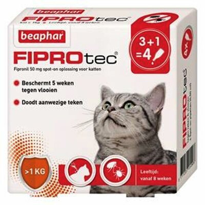 Beaphar FiproTec Kat 3+1 pipet