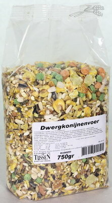 Dwergkonijnenvoer 750 gram