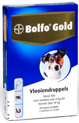 Bolfo Gold 100 Hond 4-10 kg, 2 Pipetten