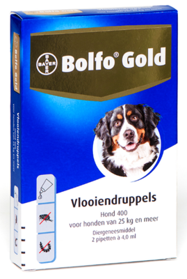 Bolfo Gold 400 Hond 25-40 kg, 2 Pipetten