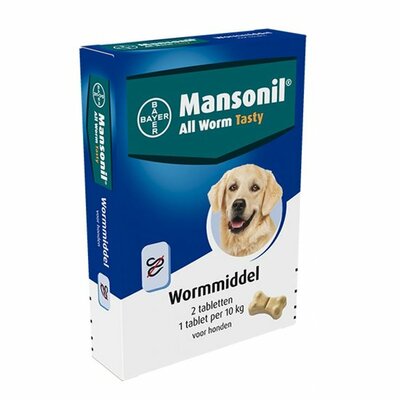 Bayer Mansonil All Worm Hond 2 tablet