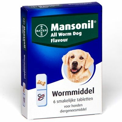 Bayer Mansonil All Worm Hond 6 tablet