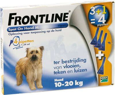 Frontline Spot On Hond M 10-20 kg 4 pipet