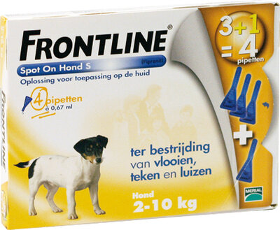 Frontline Spot On Hond S 2-10 kg 4 pipet