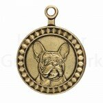 Bronzen Rashondenpenning Franse Bulldog