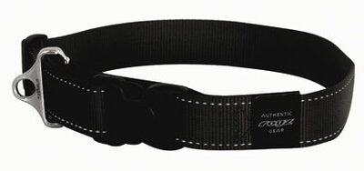 Rogz Landing Strip Halsband Zwart 40 mm